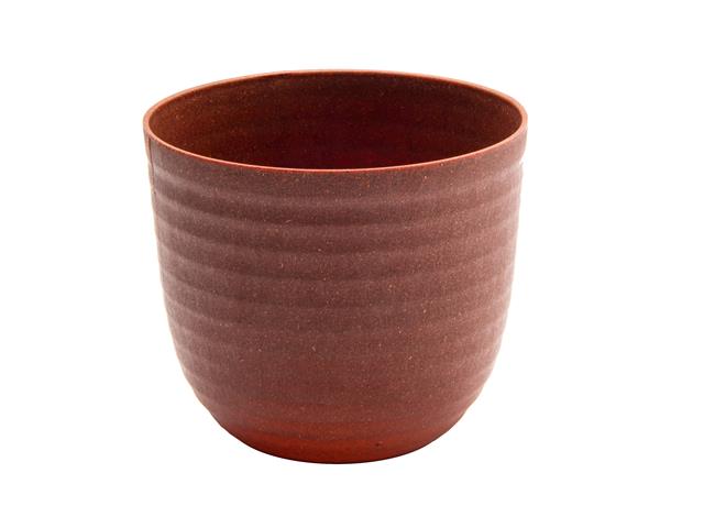 8.6" MATERA ROUND PLANTER (ECO-FRIENDLY) (CAYENNE)